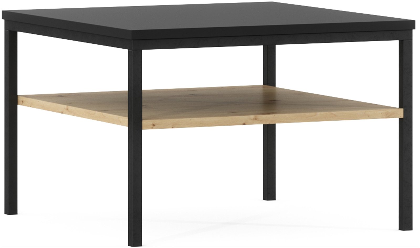 Lanzzi 60 table, Artisan oak/matte black