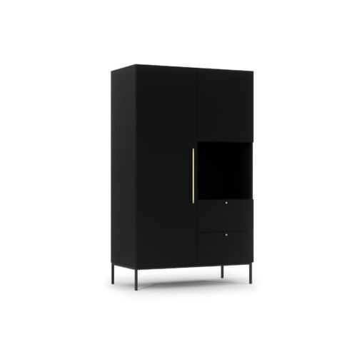 Lanzzi 120 wardrobe, matt black/matt black