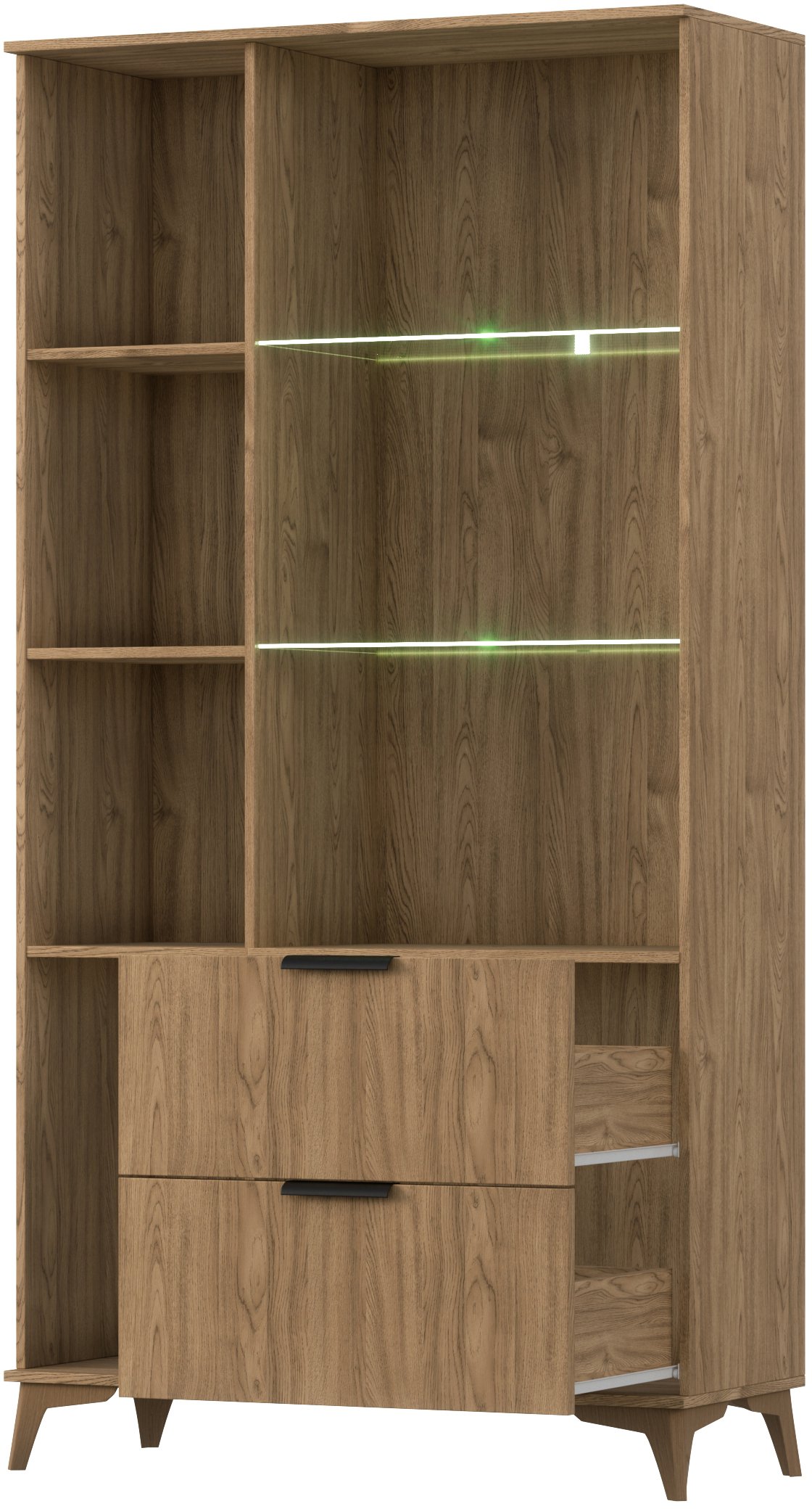 Entsian 100 Artisan Oak Display Cabinet - Image 3