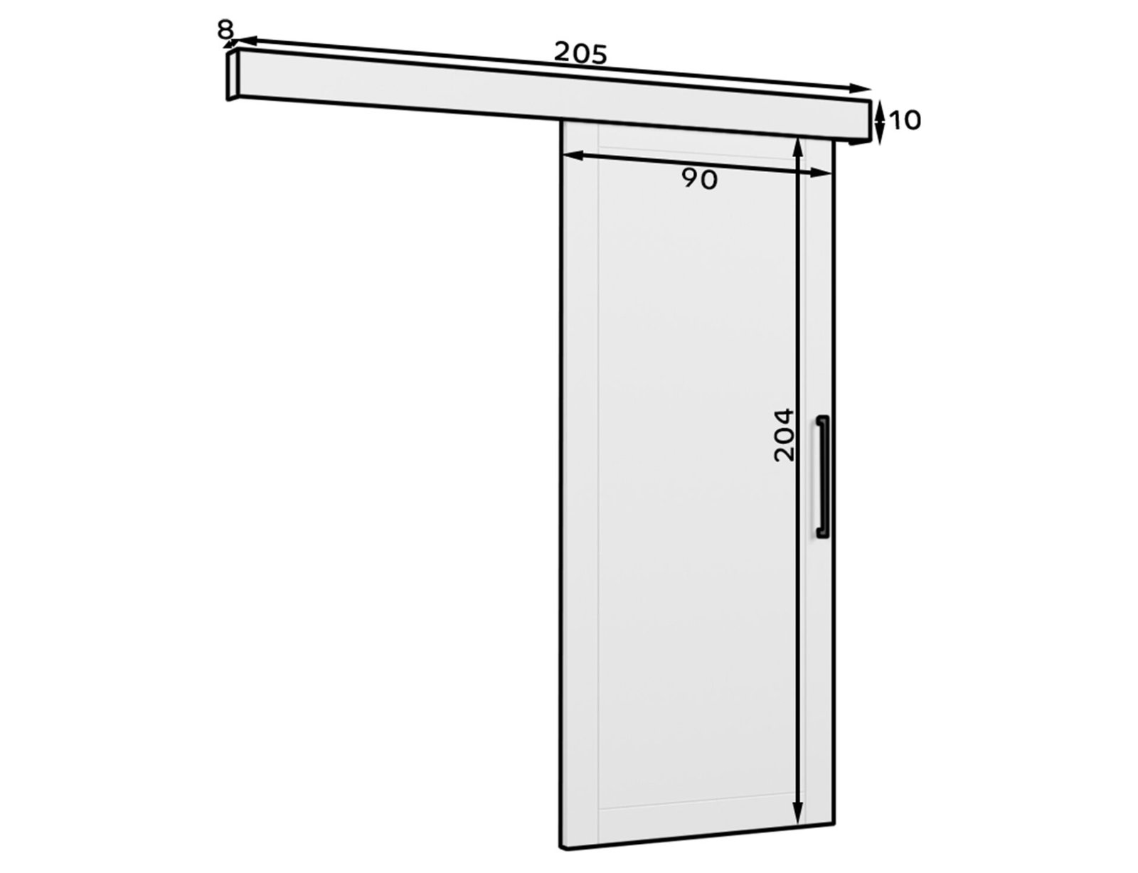 Charlise sliding door black - Image 11