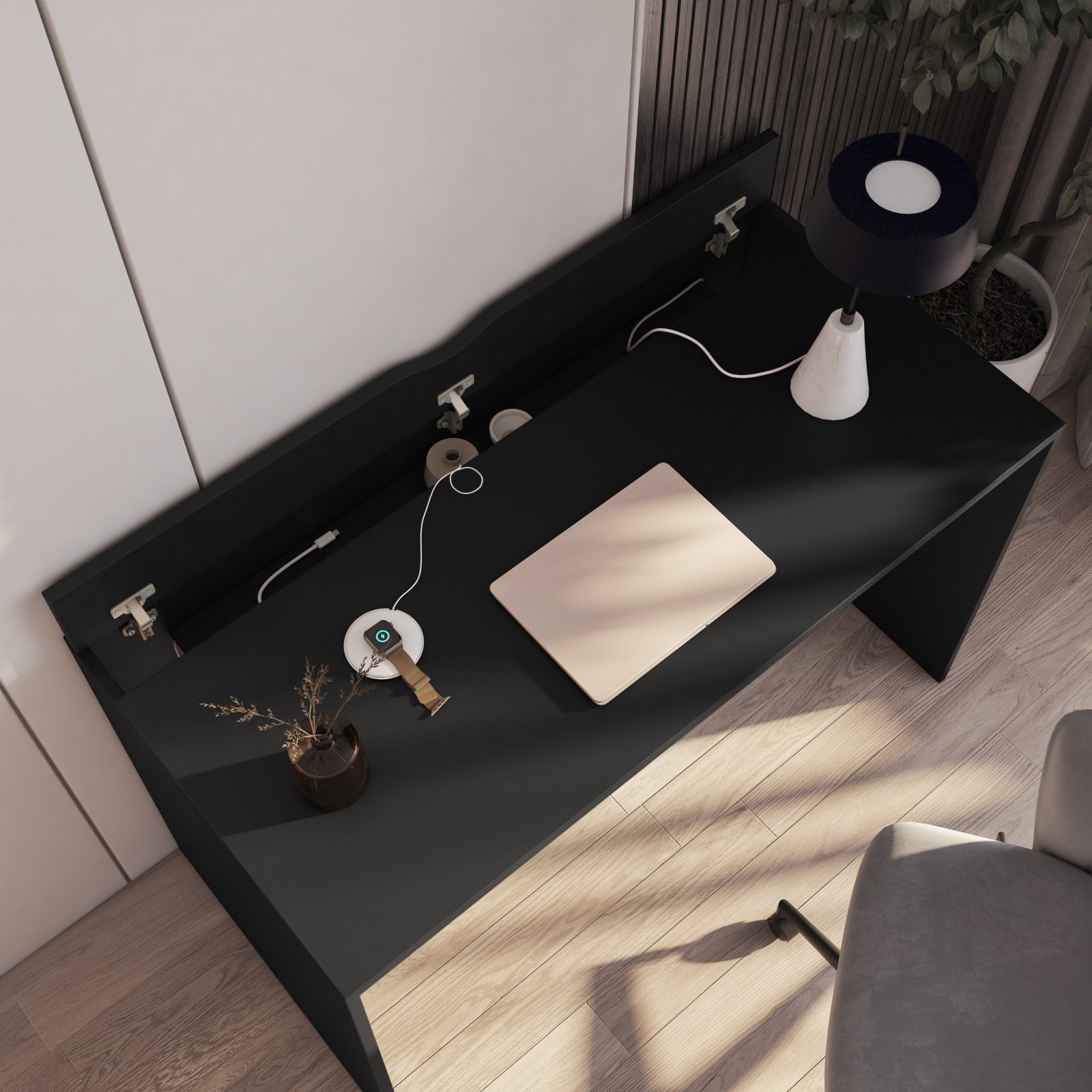 Nevy desk, black, 140 - Image 7
