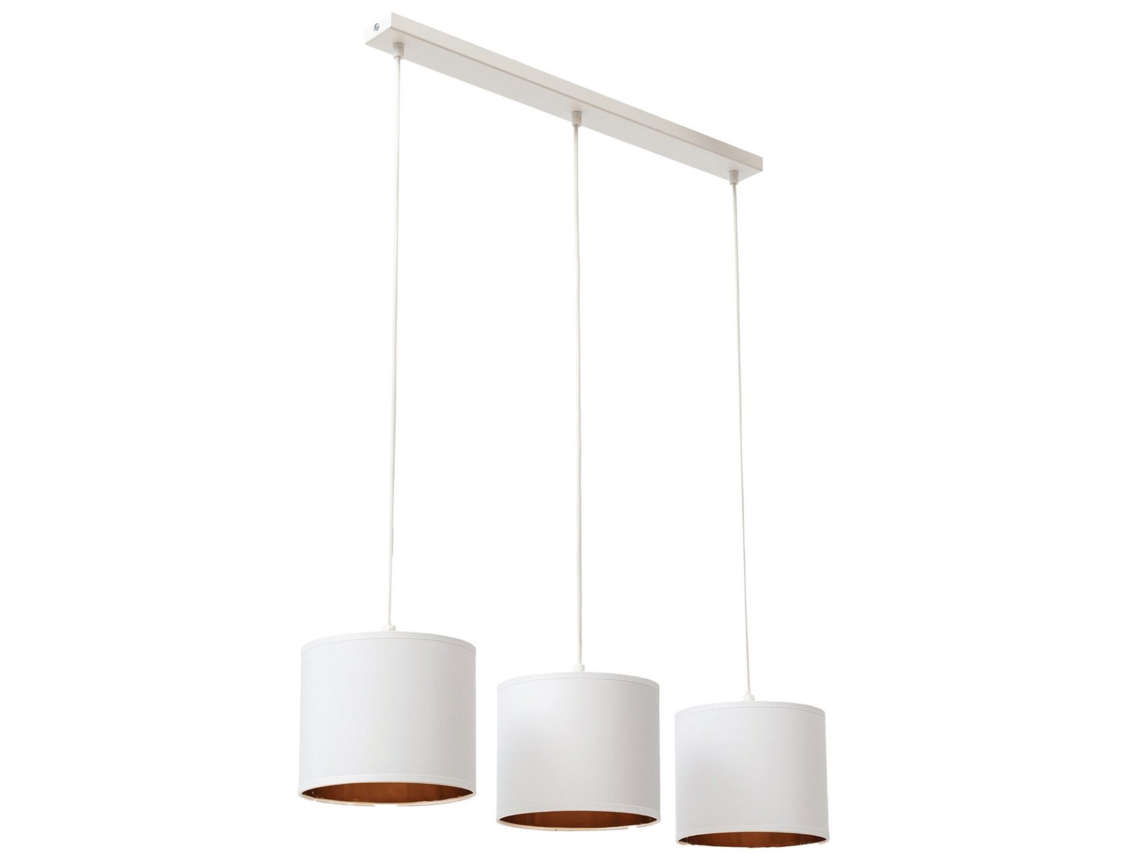 Vespillo, 18x75x105 cm Hanging linear 3 white/gold