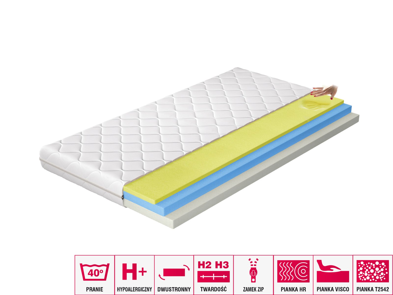 Simona thermoelastic mattress 120x200 hypoallergenic cover - Image 3
