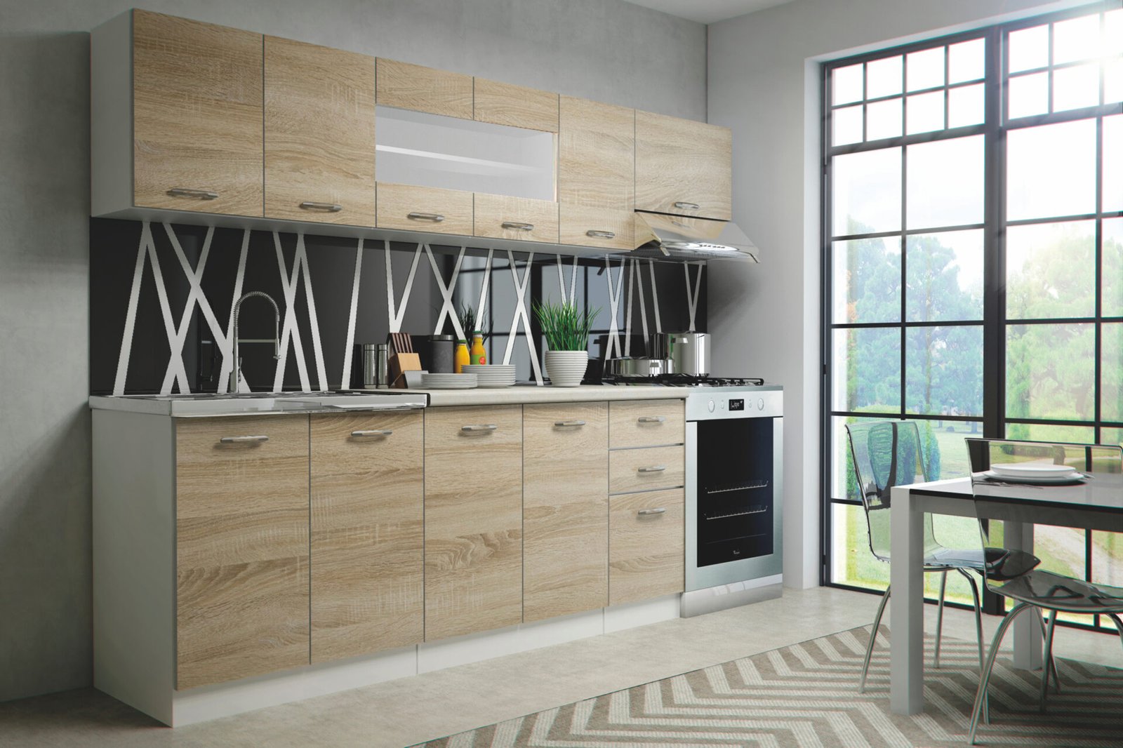 PEARL 260 - SONOMA OAK/WHITE