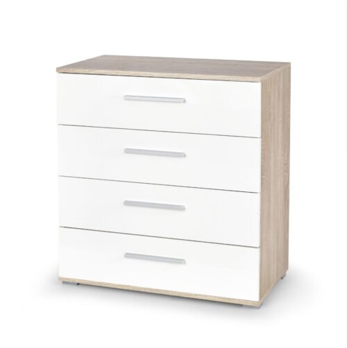 LIMA KM-3 chest of drawers, color: sonoma oak / white