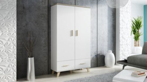 Wardrobe LOTTA diamond white/Isonoma oak