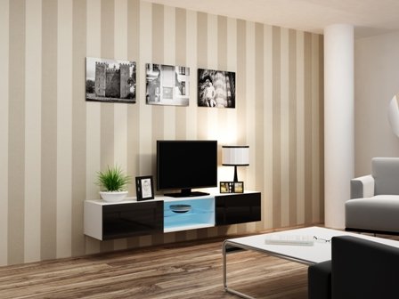 TV stand VIGO glass fronts - 2 pcs. / black