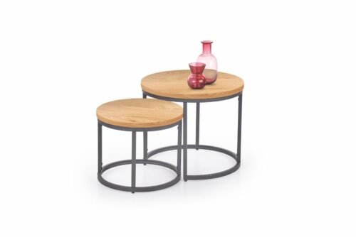 OREO two-table set – golden oak / black