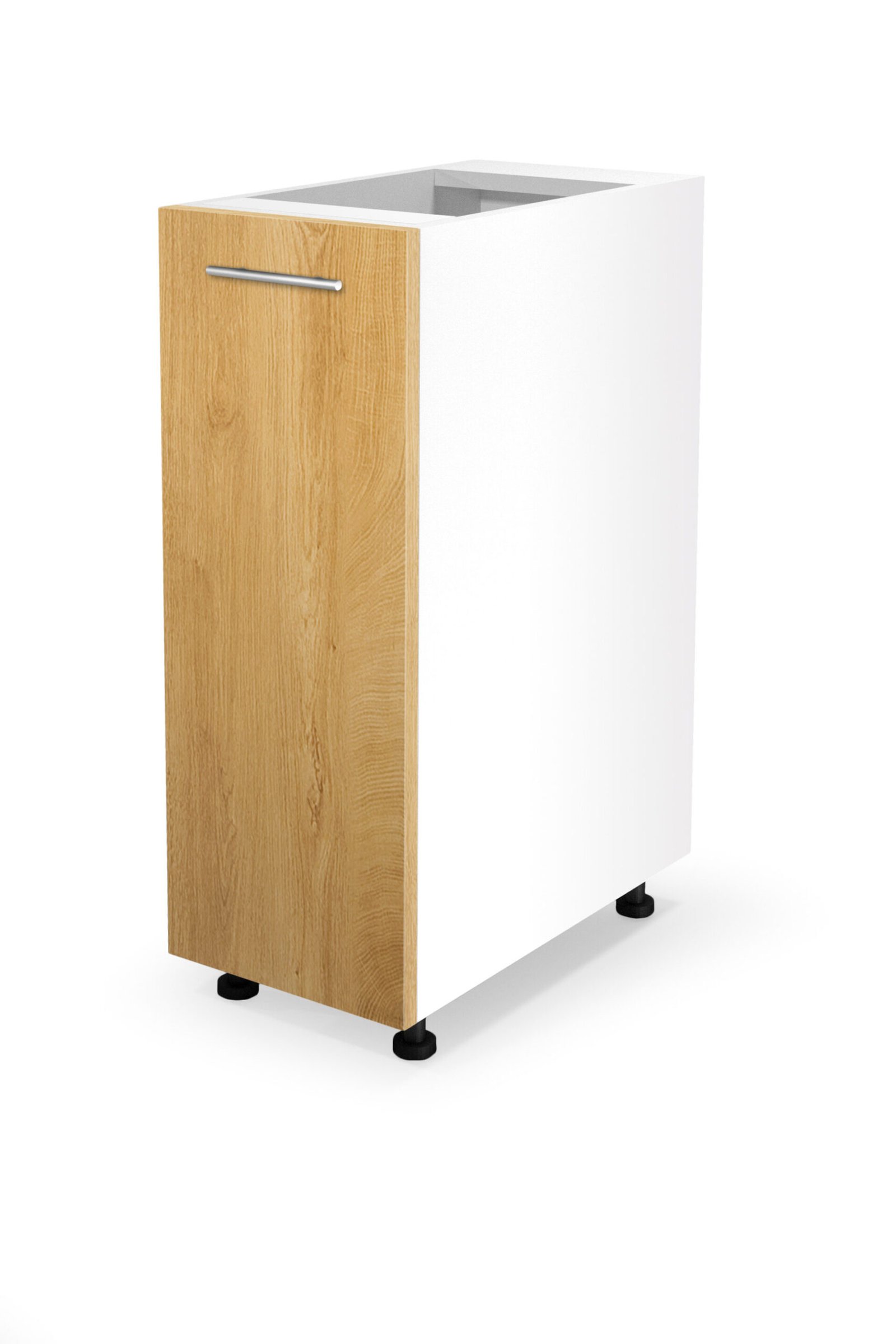 VENTO D-30/82 base cabinet, color: white / honey oak