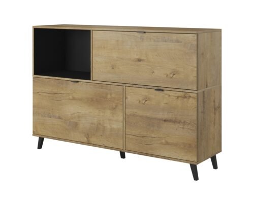 NEST KM-1 chest of drawers color: lefkas oak / black