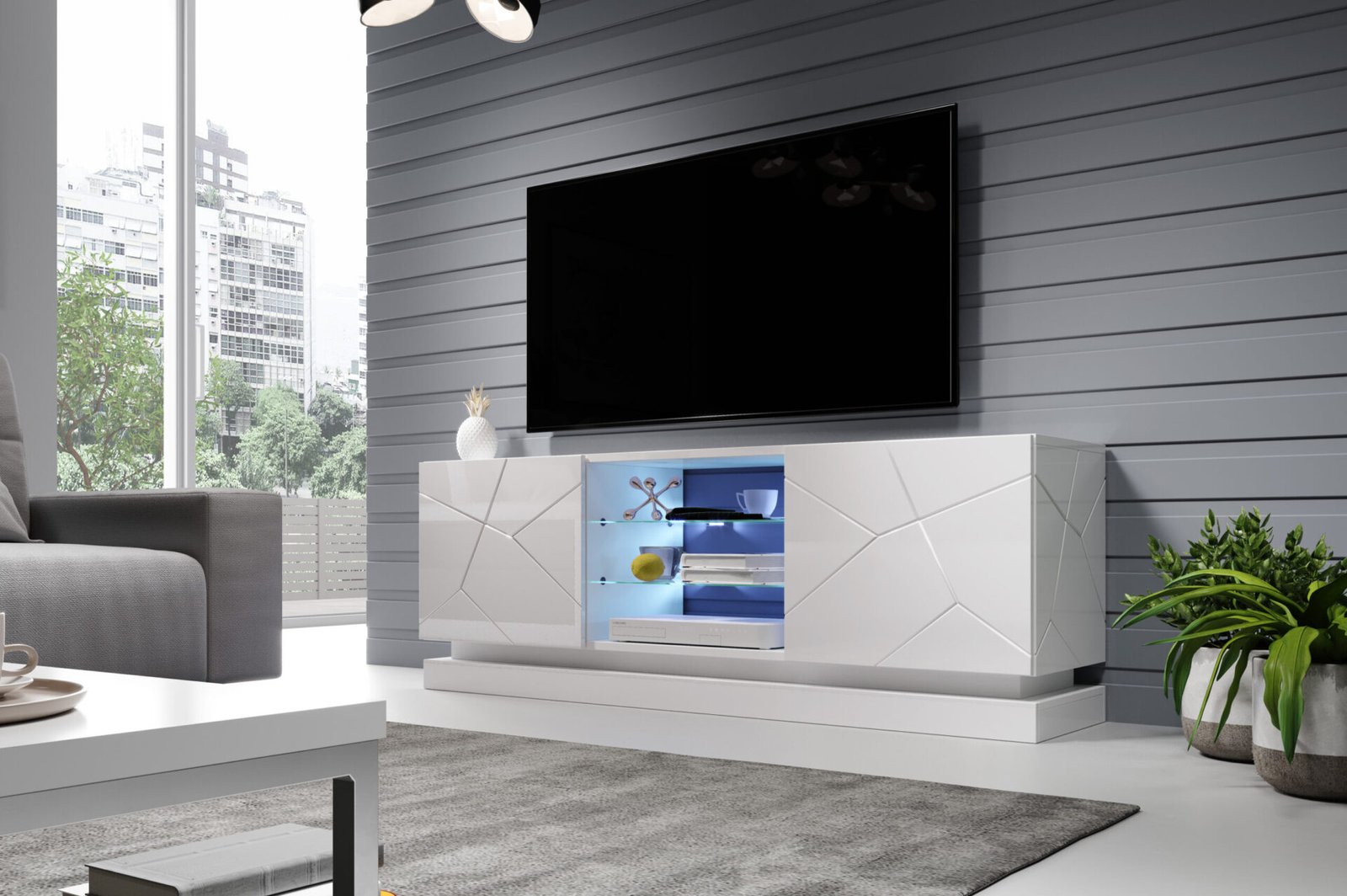 TV stand QIU 160 white