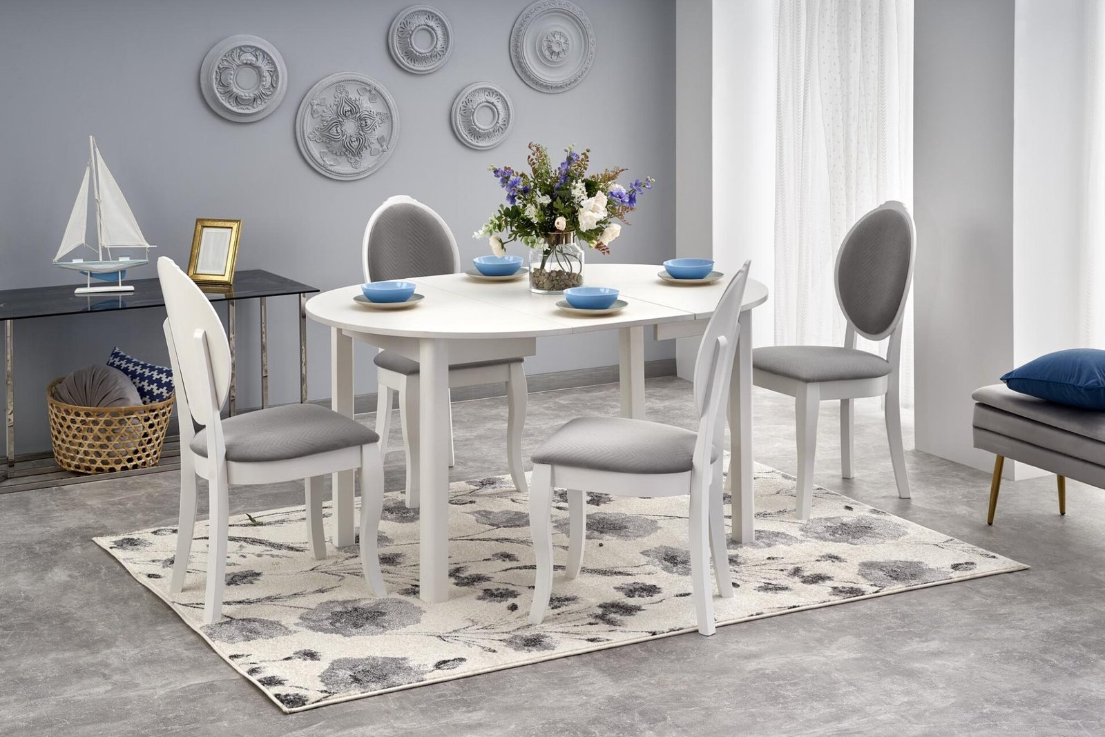 RINGO extendable table, color: white