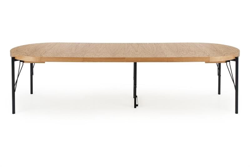 INFERNO extendable table, color: natural oak / black - Image 10