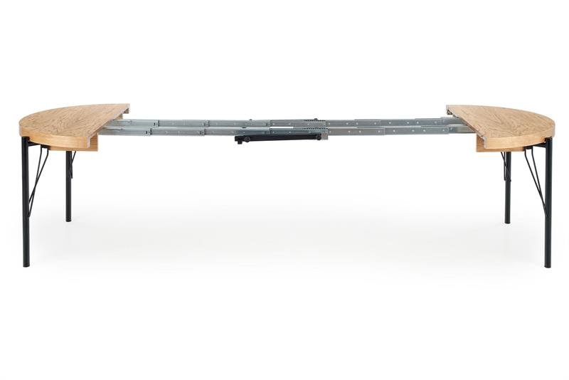 INFERNO extendable table, color: natural oak / black - Image 12