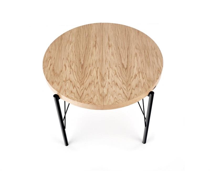 INFERNO extendable table, color: natural oak / black - Image 14