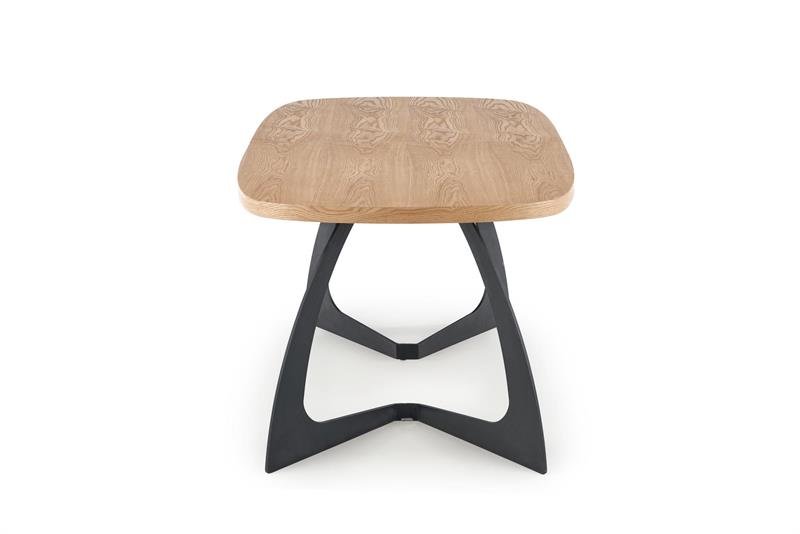 VELDON extendable table, color: table top - natural oak, legs - black - Image 8