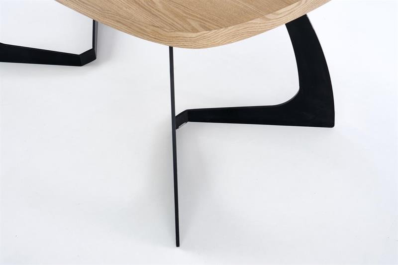 VELDON extendable table, color: table top - natural oak, legs - black - Image 14