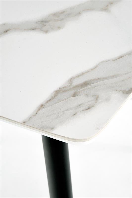 MARCO table, color: table top - white marble, legs - black - Image 5