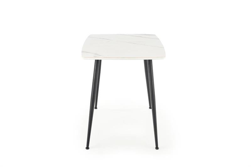 MARCO table, color: table top - white marble, legs - black - Image 9