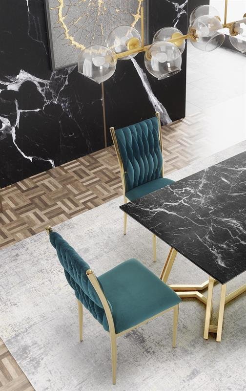 KONAMI table, color: table top - black marble, legs - gold - Image 7