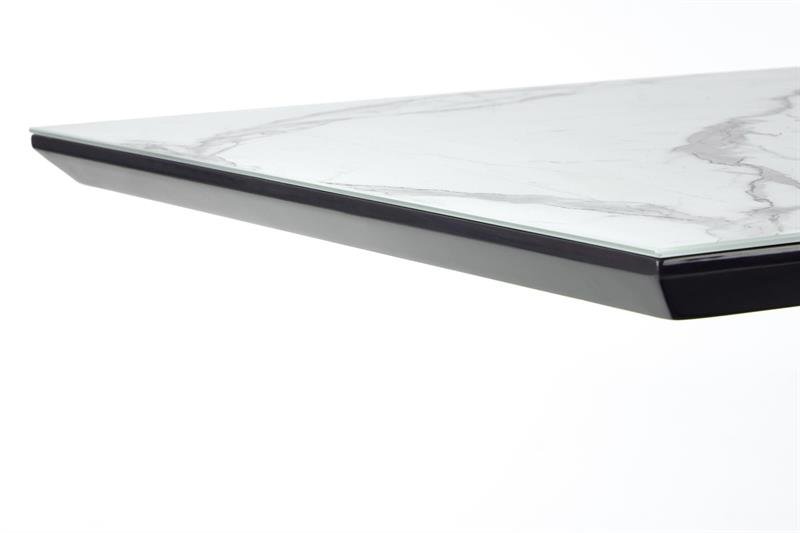 DIESEL extendable table, color: table top - white marble / dark gray, legs - black - Image 10