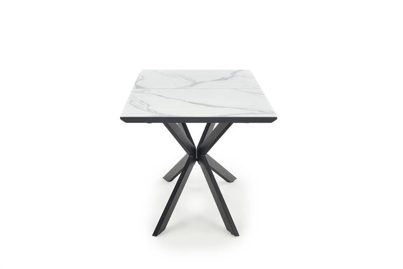 DIESEL extendable table, color: table top - white marble / dark gray, legs - black - Image 12