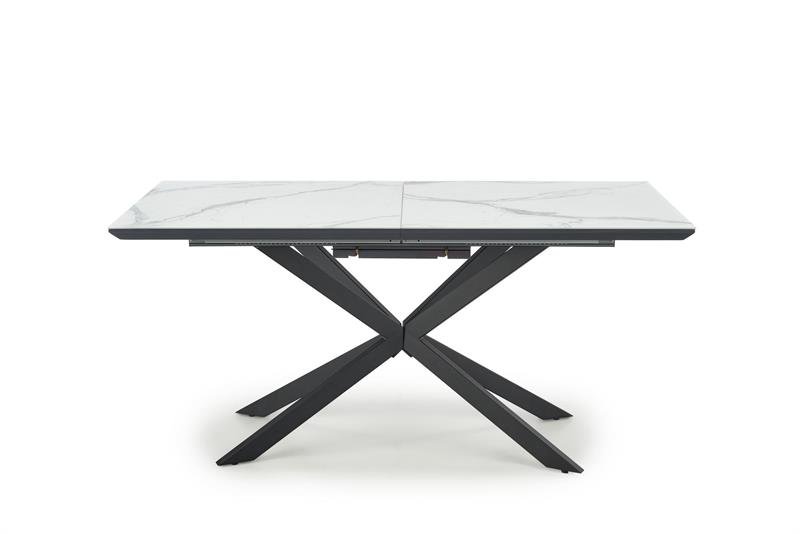 DIESEL extendable table, color: table top - white marble / dark gray, legs - black - Image 15