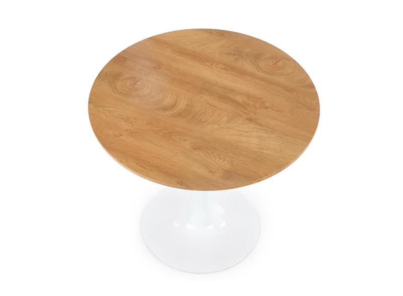 STING table, color: table top - golden oak, legs - white - Image 5