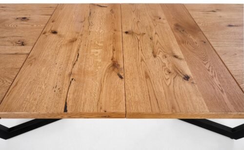 MASSIVE extendable table, color: light oak / black