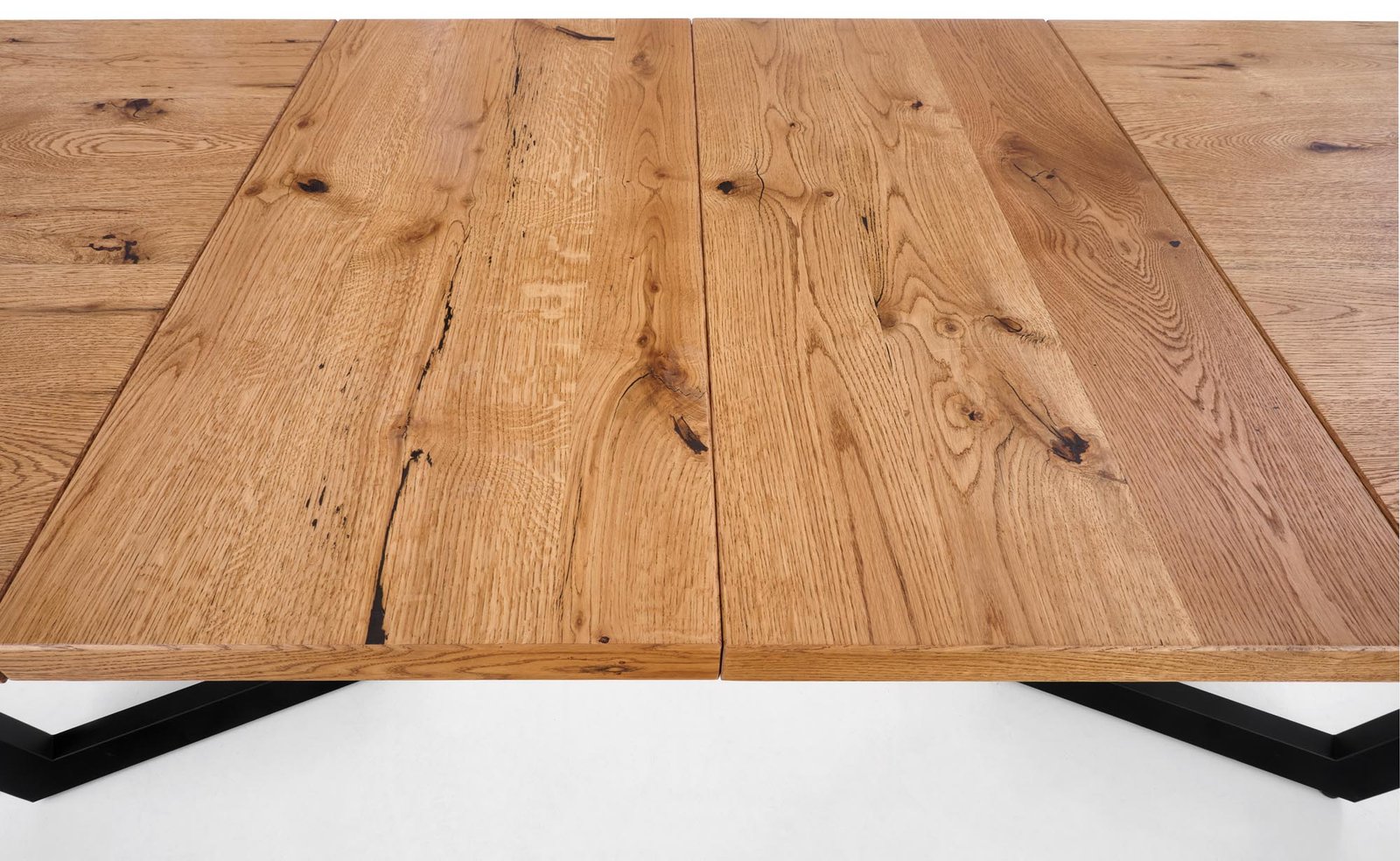 MASSIVE extendable table, color: light oak / black