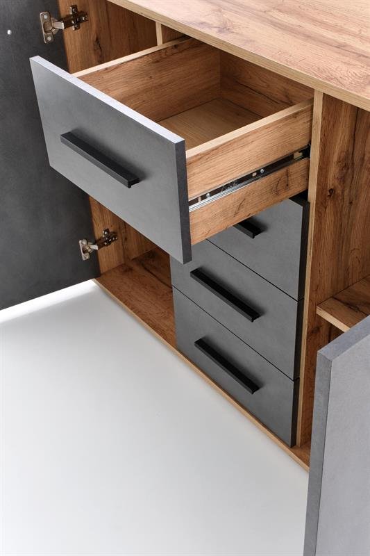 LIMA KM-4 chest of drawers, color: wotano oak / gray - matera - Image 7