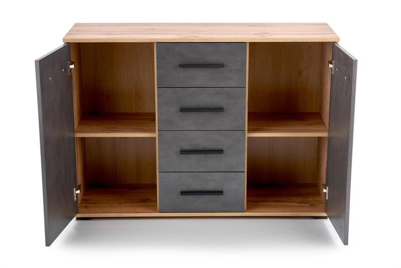 LIMA KM-4 chest of drawers, color: wotano oak / gray - matera - Image 10