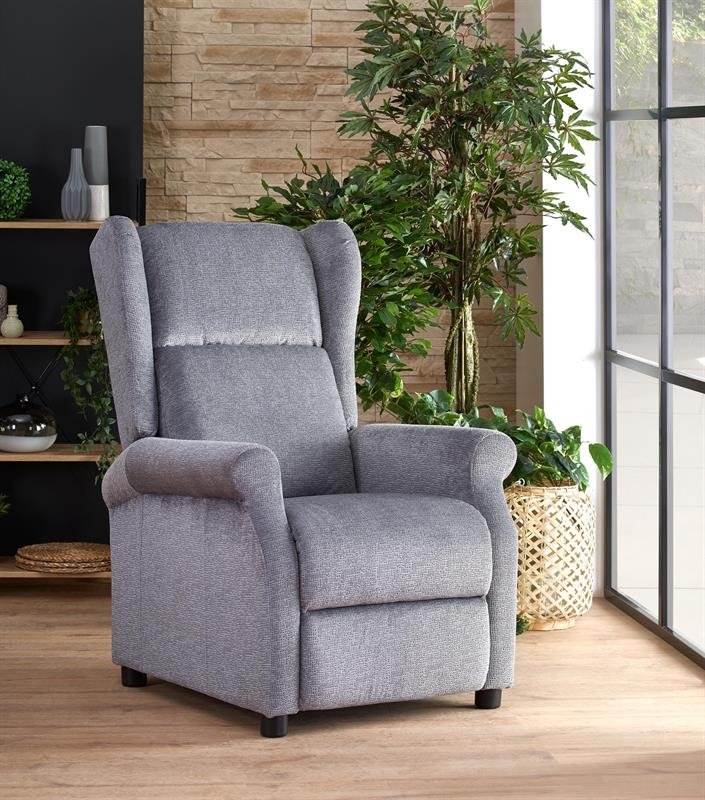 AGUSTIN M reclining chair with massage function, color: gray - Image 4
