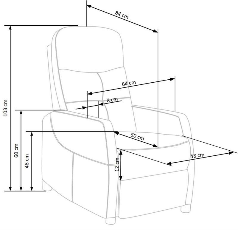 FELIPE 2 recliner chair color: dark green - Image 5