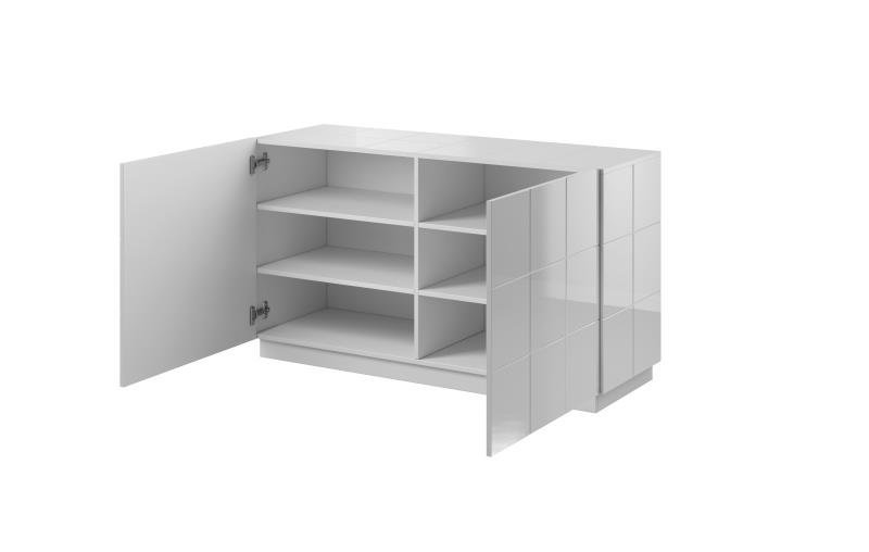 Chest of drawers KOM2D REJA glossy white/glossy white - Image 4