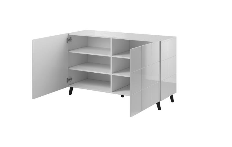 Chest of drawers KOM2D REJA glossy white/glossy white - Image 6