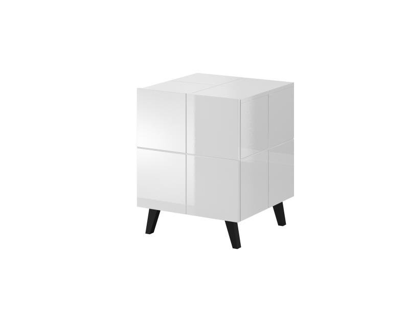 Bedside table REJA (set of 2) glossy white/glossy white - Image 4