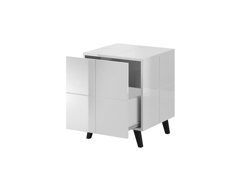 Bedside table REJA (set of 2) glossy white/glossy white - Image 5
