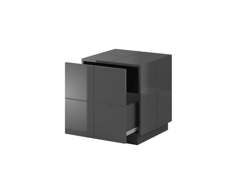 Bedside table REJA (set of 2) glossy graphite/glossy graphite - Image 3