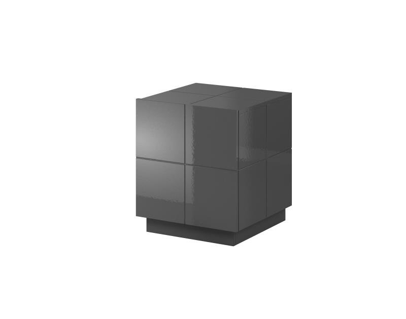 Bedside table REJA (set of 2) glossy graphite/glossy graphite - Image 4
