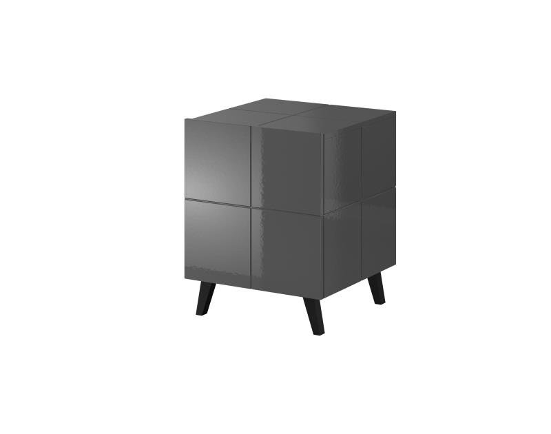 Bedside table REJA (set of 2) glossy graphite/glossy graphite - Image 6