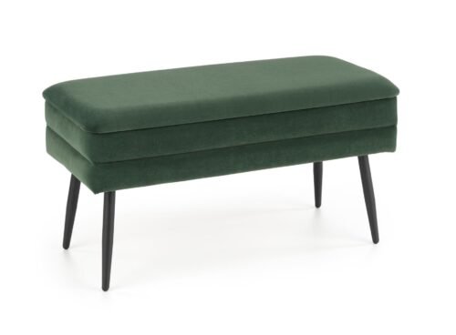 VELVA bench color: dark green / black
