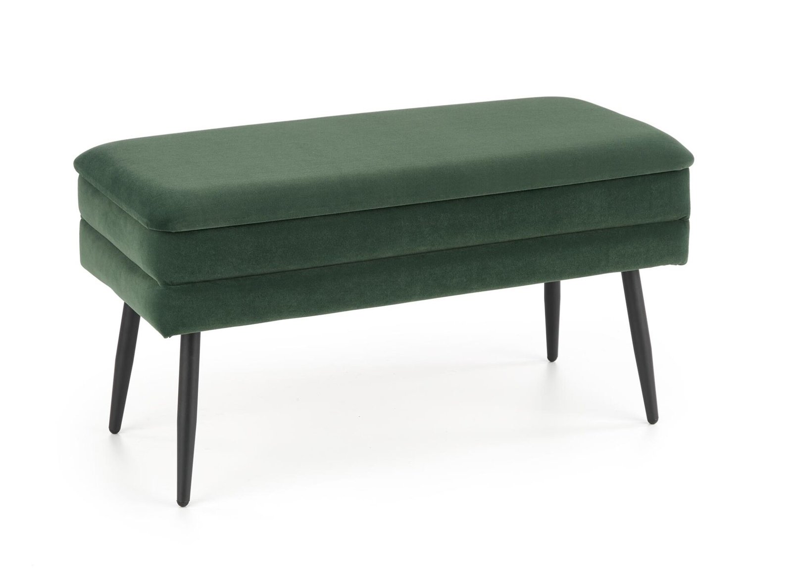 VELVA bench color: dark green / black