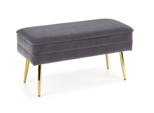VELVA bench color: gray/gold