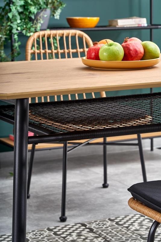 JACKSON table, color: table top - golden oak, legs - black - Image 2