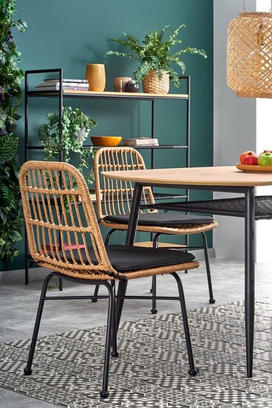 JACKSON table, color: table top - golden oak, legs - black - Image 9