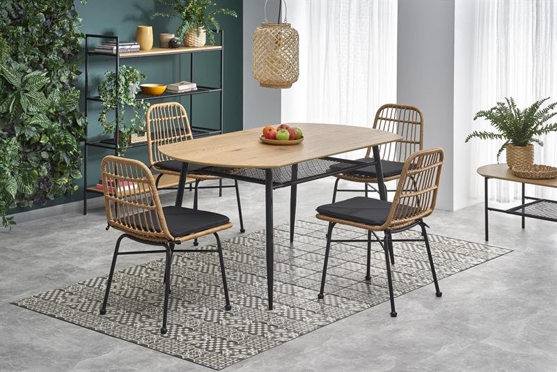 JACKSON table, color: table top - golden oak, legs - black - Image 10