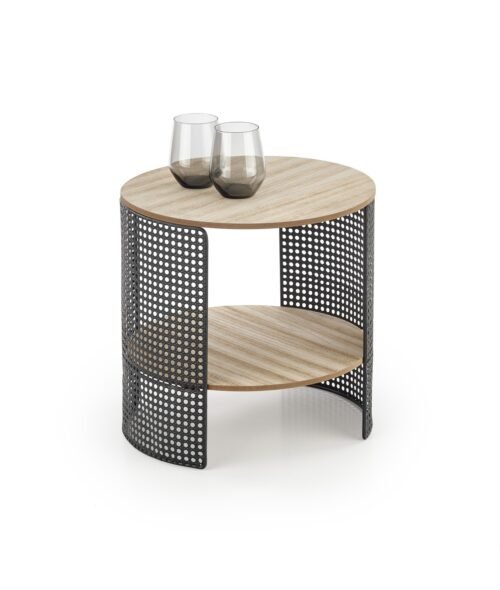 TRAFICA, round table, natural – black