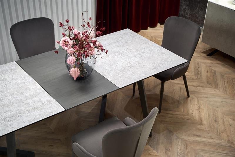TIZIANO extendable table, color: table top - light gray / dark gray, legs - dark gray - Image 5
