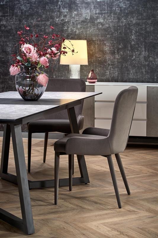 TIZIANO extendable table, color: table top - light gray / dark gray, legs - dark gray - Image 8